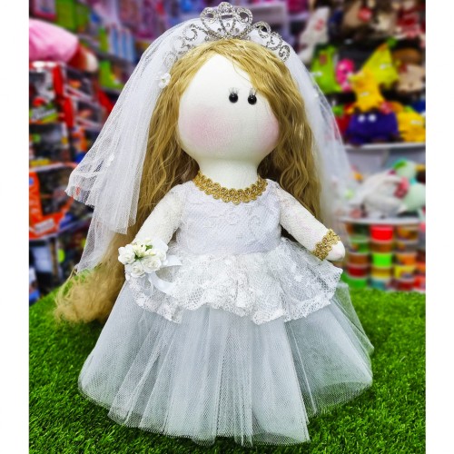 عروسک روسی عروس دست دوز سفید مدل کی کی 3  KIKI DOLLS