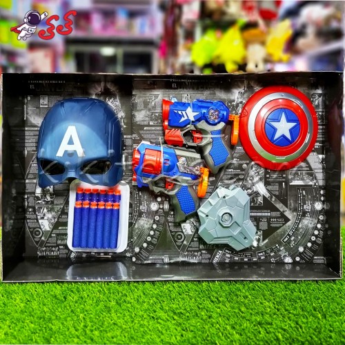 خرید تفنگ کاپیتان امریکا تیر اسفنجی اسباب بازی Captain America