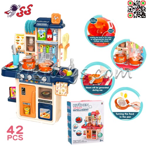 آشپزخانه اسباب بازی با شیر آب و پخش بخار مدل Kitchen 709