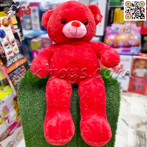 عروسک خرس قرمز ولنتاین متوسط 90 سانتی 006