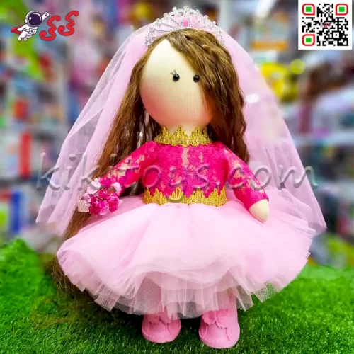 عروسک روسی عروس دست دوز  صورتی کی کی KIKI DOLLS