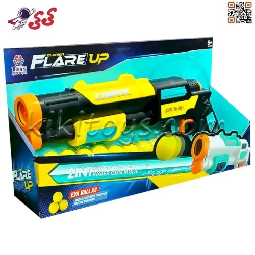 تفنگ اسباب بازی دو کاره آب پاش و تیر اسفنجی Shoot gun 64850