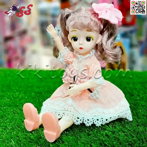 عروسک باربی مفصلی پیراهن چهارخونه Barbi