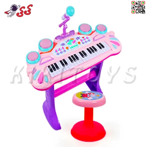 اسباب بازی پیانو پایه دار شارژی با میکروفون Electronic Piano 7004C