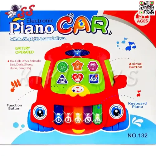 ارگ  اسباب بازی موزیکال کودک طرح ماشین Piano Car 132