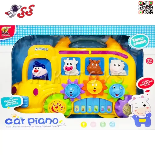 ارگ اسباب بازی موزیکال کودک طرح اتوبوس Piano 4499