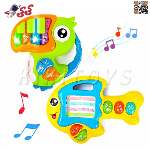 اسباب بازی پیانو موزیکال طوطی و ماهی Funny Music Animals 65097B
