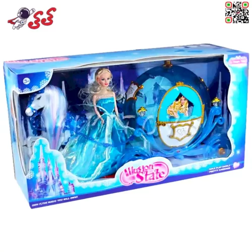 عکس اسباب بازی اسب و کالسکه سیندرلا به همراه باربی WUSION STATE  Cinderella