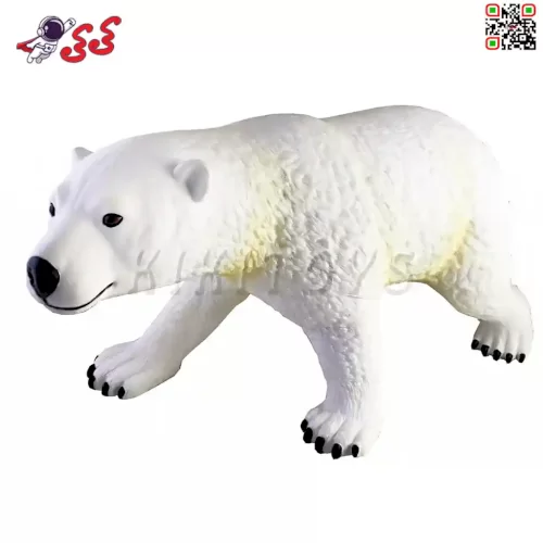 فیگور حیوانات خرس قطبی نرم بزرگ اسباب بازی polar bear figure X059