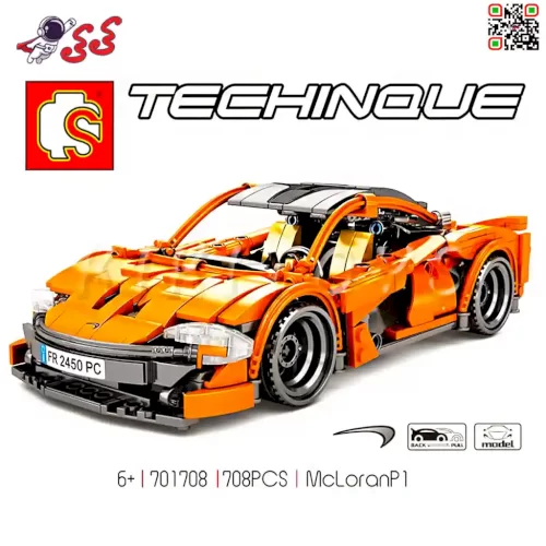 لگو ماشین مک لارن نارنجی مدل تکنیک SEMBO BLOCK 701708 MCLAREN