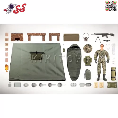 سایت خرید اکشن فیگور سرباز با چادر و تجهیزات نظامی برند ام اند سی WORLD PEACEKEEPERS 90619
