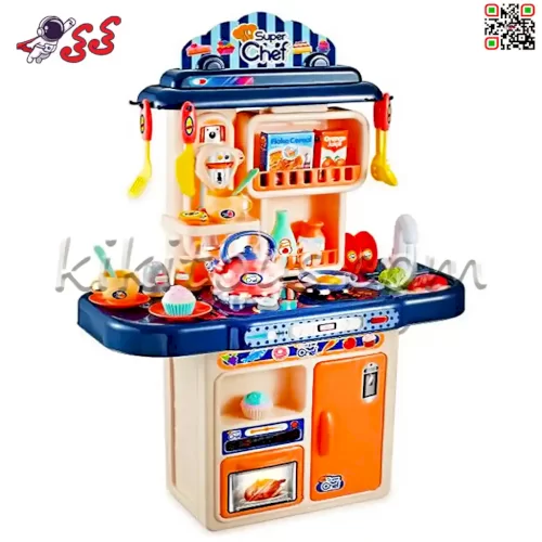 اجاق گاز پایه دار آشپزخانه با شیرآب اسباب بازی مدل SUPER CHEF 16854