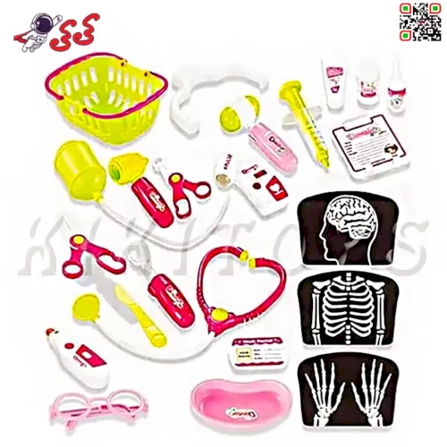 سایت خرید اسباب بازی میز پزشکی چرخدار Medical Play Set 66044