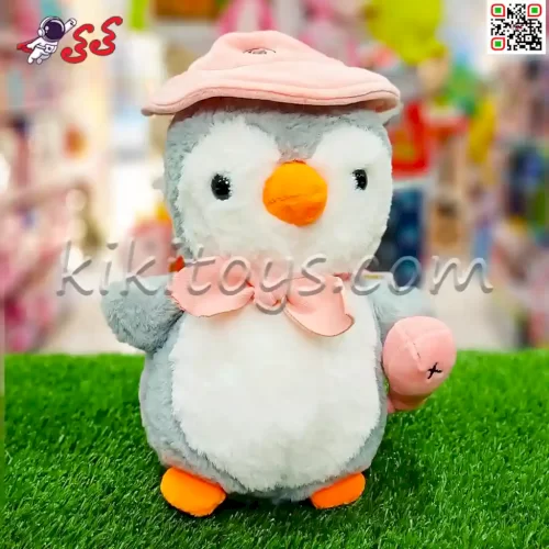 عکس عروسک پولیشی پنگوئن کلاه رنگی 25 سانت اسباب بازی Plush toys