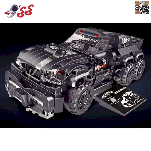 لگو تکنیک ماشین مسابقه درگ فول تقویت 6 چرخ برند دکول BRICK COOL KC004