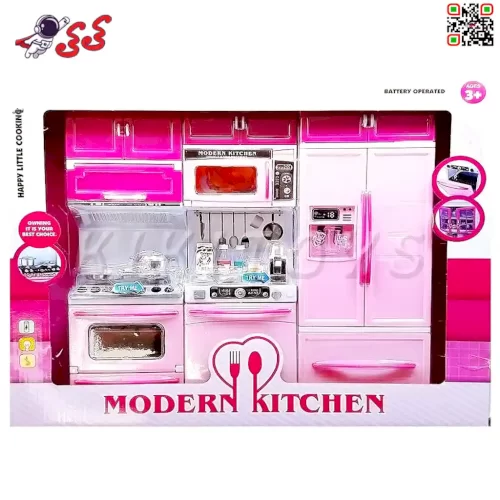 اسباب بازی آشپزخانه کودک صورتی Modern Kitchen 81826