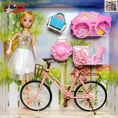 عروسک باربی مفصلی دوچرخه سوار اسباب بازی Barbi 0121