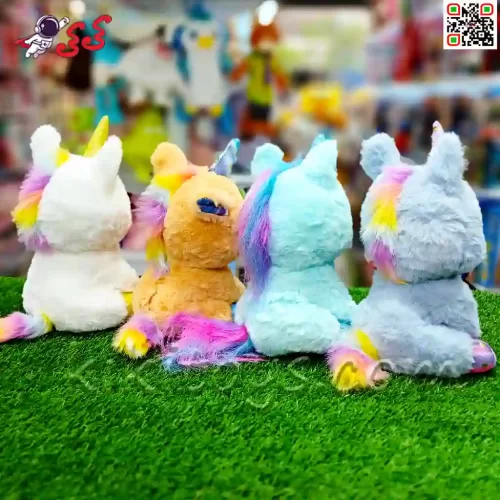 سفارش انلاین عروسک پولیشی اسب تک شاخ و پونیکورن چشم تیله ای 25 سانتیمتر Plush toys unicorn