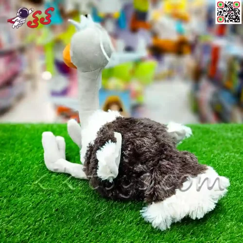 سفارش انلاین عروسک پولیشی شترمرغ تاج دار 35 سانتیمتر اسباب بازی Ostrich polishing doll