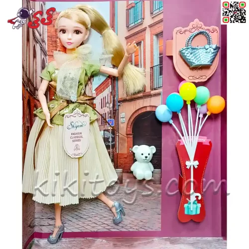 سایت خرید اینترنتی عروسک باربی مفصلی با خرس و بادکنک رنگین کمان اسباب بازی Barbi Shyam 630