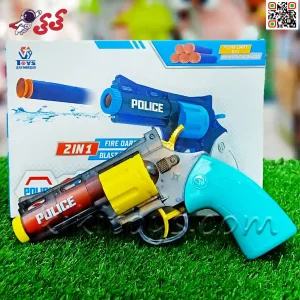 سایت خرید اینترنتی هفت تیر پلیس اسباب بازی دو کاره تیر فومی و آب پاش Shoot gun 64838