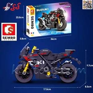 عکس لگو موتورسیکلت سوزوکی 1000 سایز متوسط برند سمبوبلاک SEMBO BLOCK 705030
