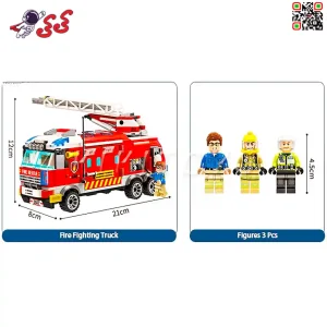 لگو ماشین آتشنشانی اسباب بازی برند کیومن Qman 2807