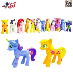 فیگور اسب های پونی بزرگ ست 12 عددی اسباب بازی PONY KH022