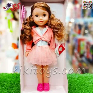 عروسک دخترانه موزیکال اسباب بازی لباس صورتی Dream Girl 8899