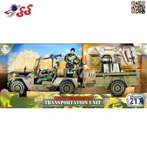 ماکت چیپ با یدکش نظامی و جنگی برند ام اند سی MILITARY CAMPSITE M C TOY 77043