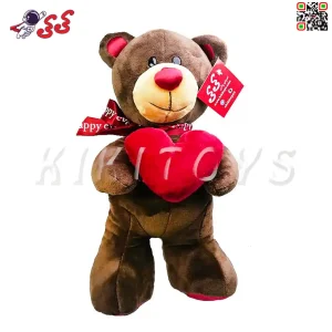 عروسک خرس پولیشی اسباب بازی قلب به دست سایز 1