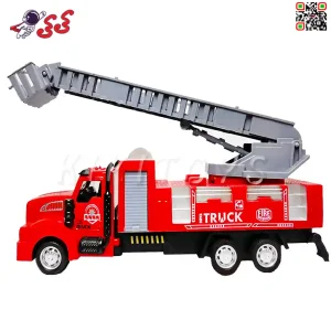 قیمت و مشخصات ماشین آتشنشانی فلزی با نردبان اسباب بازی Metal fire truck 4566