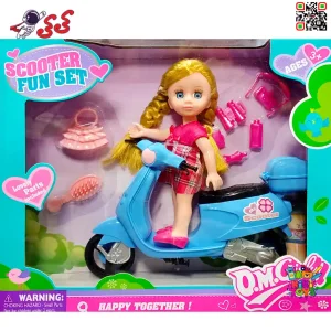 اسباب بازی عروسک باربی با موتور وسپا MOTORCYCLE FUN 64008
