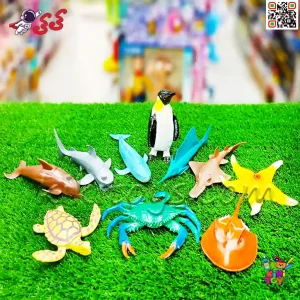 حیوانات دریایی اسباب بازی ست فیگور حیوانات 10 عددی UNDERSEA WORLD ANIMALS Q5039