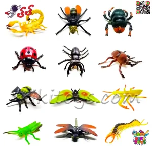 عکس فیگور حیوانات و حشرات و خزندگان اسباب بازی 16 عددی ANIMAL MODEL 102A