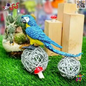 عکس فیگور حیوانات ماکت طوطی ماکائو آبی طلایی 2594 Fiqure Parrot Macaw