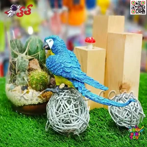 سفارش اینترنتی فیگور حیوانات ماکت طوطی ماکائو آبی طلایی 2594 Fiqure Parrot Macaw