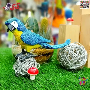 خرید فیگور حیوانات ماکت طوطی ماکائو آبی طلایی 2594 Fiqure Parrot Macaw