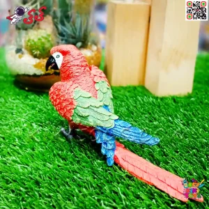 خرید فیگور حیوانات ماکت طوطی ماکائو قرمز بال سبز Fiqure Parrot Macaw