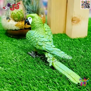 مشخصات و عکس فیگور حیوانات ماکت طوطی ماکائو سبز طلایی 2596 Fiqure Parrot Macaw