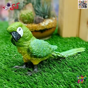 قیمت فیگور حیوانات ماکت طوطی ماکائو سبز طلایی 2596 Fiqure Parrot Macaw