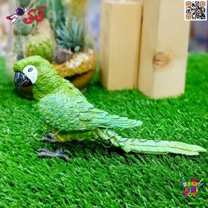 خرید فیگور حیوانات ماکت طوطی ماکائو سبز طلایی 2596 Fiqure Parrot Macaw