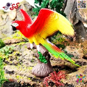 قیمت فیگور حیوانات ماکت طوطی ماکائو زینتی مینیاتور Fiqure Parrot Macaw
