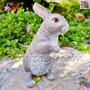 سفارش اینترنتی فیگور حیوانات ماکت خرگوش خاکستری اسباب بازی نرم و گوشتی بزرگ Fiquer of Rabbit﻿﻿ 589