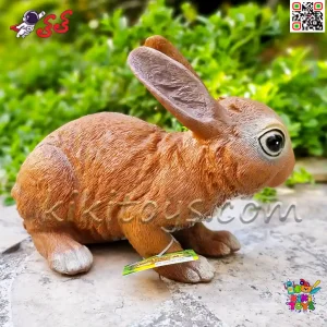 خرید فیگور حیوانات ماکت خرگوش قهوه ای اسباب بازی نرم و گوشتی بزرگ Fiquer of Rabbit﻿﻿ 589