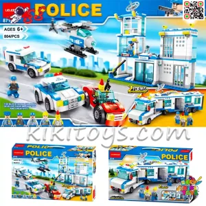 عکس لگو پلیس شهری با ایستگاه و تجهیزات دو مدل سری سیتی 8718