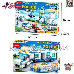 سایت لگو پلیس شهری با ایستگاه و تجهیزات دو مدل سری سیتی 8718