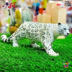 قیمت فیگور حیوانات ماکت پلنگ برفی اسباب بازی Leopard figure X154
