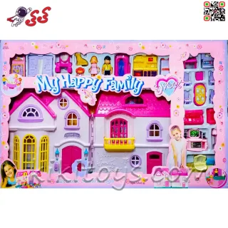 اسباب بازی قصر و خانه باربی دوطبقه موزیکال بزرگ FAMILY SWEET HOUSE 16475