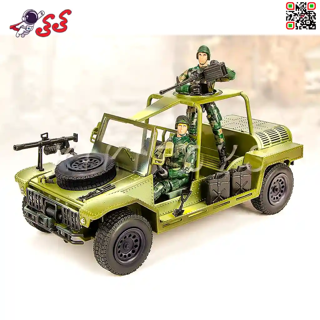 ماکت ماشین هامر جنگی و ارتشی با سرباز اسباب بازی